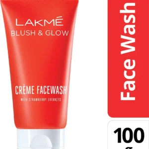 LAKME BLUSH Namp; GLOW STRAWBERRY CREME FACE WASH