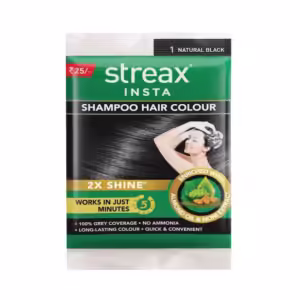 STREAX SHAMPOO HAIR COLOUR BLACK 25/-