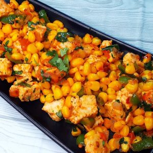 Veg paneer Corn Chat